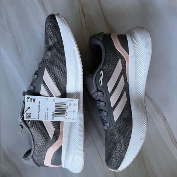 Adidas Women's Falcon 5 Lightweight Running‎ Shoe 3 Stripes Sports Grey Multi - Picture 7 of 12